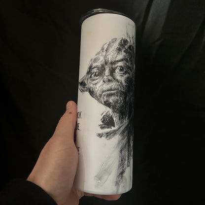 Yoda Charcoal 20oz Stainless Steel Tumbler