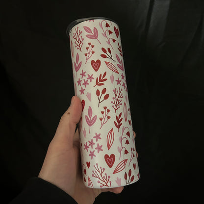 Valentines Flowers 20oz Stainless Steel Tumbler