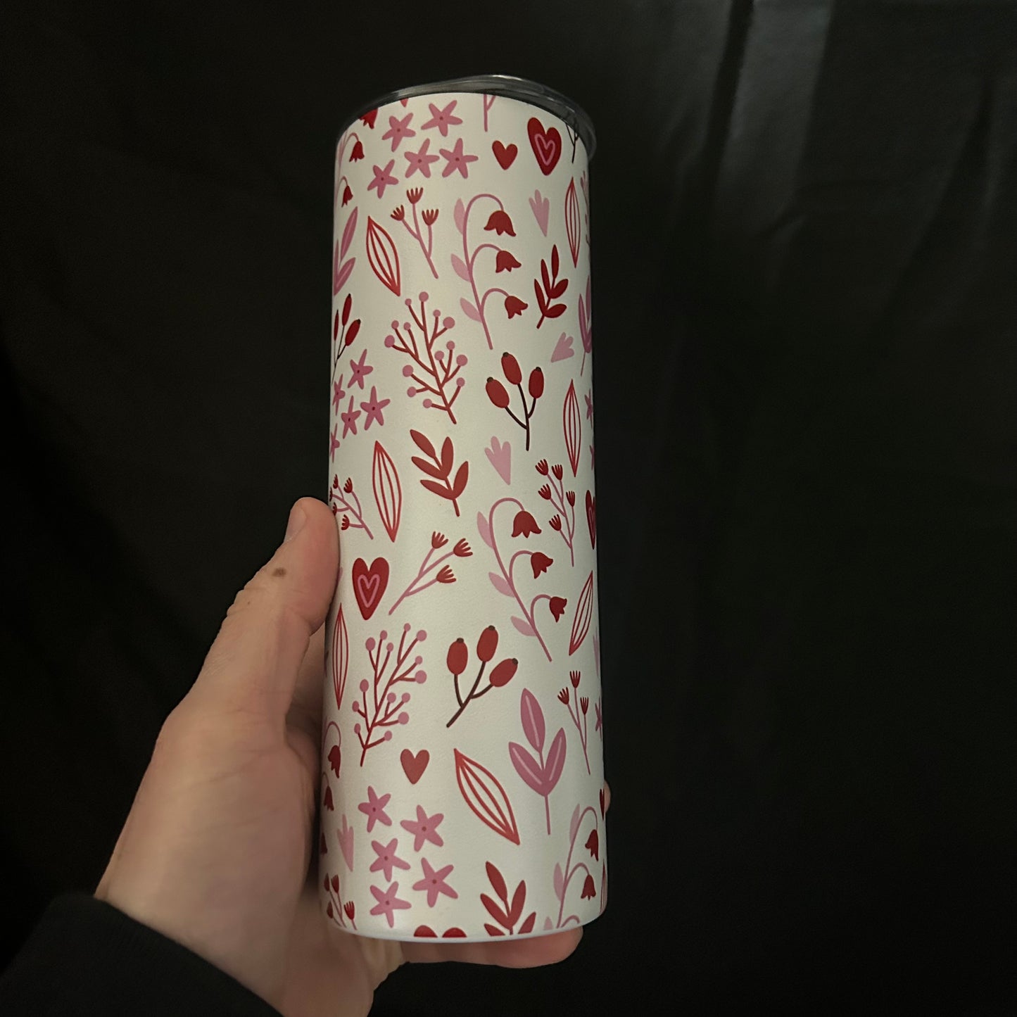 Valentines Flowers 20oz Stainless Steel Tumbler